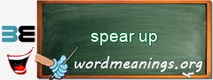 WordMeaning blackboard for spear up